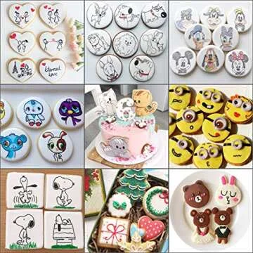 Edible Markers for Cookies Food Coloring Pens 10Pcs, Fine and Thick Tip Food Grade Gourmet Writers for DIY Fondant Cakes Frosting Easter Eggs Baking Party Decorating Drawing Writing