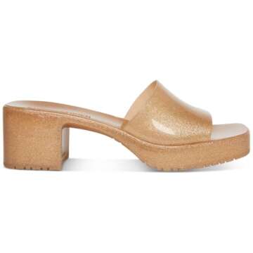 Steve Madden Women's Harlin Heeled Sandal, Gold Multi, 9