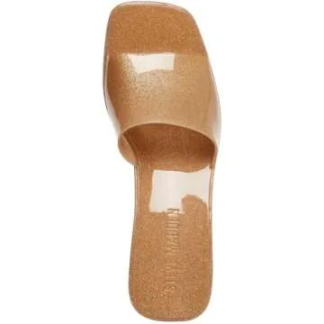Steve Madden Women's Harlin Heeled Sandal, Gold Multi, 9