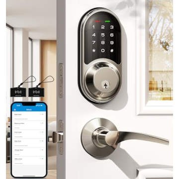 Veise Smart Lock - Keyless Entry Touchscreen Keypad with Mobile App Control and Auto Lock