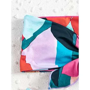 GORGLITTER Women's Colorful High Waisted Bikini Set