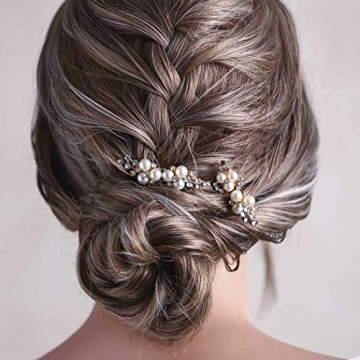 Asooll Pearl Hair Comb for Brides - Elegant Accessory