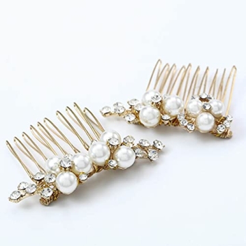 Asooll Pearl Hair Comb for Brides - Elegant Accessory