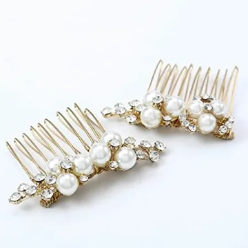 Asooll Pearl Hair Comb for Brides - Elegant Accessory