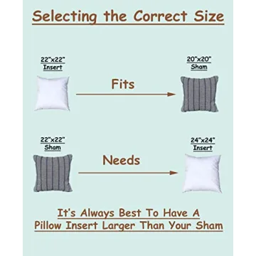 Pillowflex Synthetic Down Pillow Insert - 22x22 Down Alternative Pillow, Ultra Soft Large Square Throw Pillow, Couch Sham, Bed Sleeping - 1 Decorative Accent Form