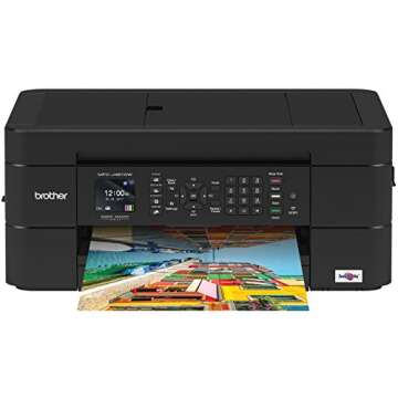 Brother Wireless All-in-One Inkjet Printer, MFC-J491DW, Multi-function Color Printer, Duplex Printin...