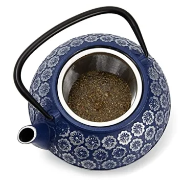 Elegant Japanese Cast Iron Teapot with Infuser, 34oz