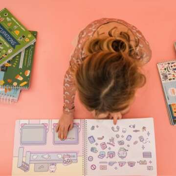 My First Trip Sticker + Coloring Book (500+ Stickers & 12 Scenes) by Cupkin, Side by Side Activity B...