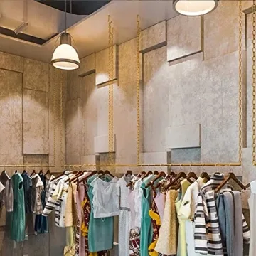 FURVOKIA Gold Adjustable Clothing Display Rack for Stylish Storage