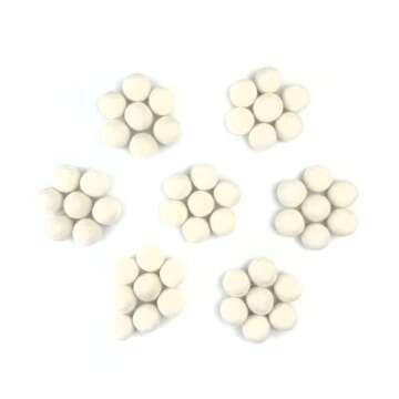 Natural White Felt Balls 50 Wool Pom Poms for Crafts