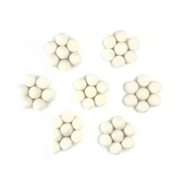 Natural White Felt Balls 50 Wool Pom Poms for Crafts