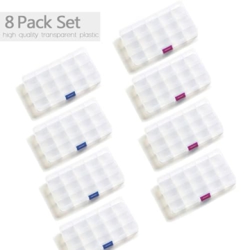 Opret 15 Girds Bead Organizer Set of 8, Compact Storage