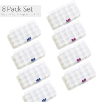 Opret 15 Girds Bead Organizer Set of 8, Compact Storage