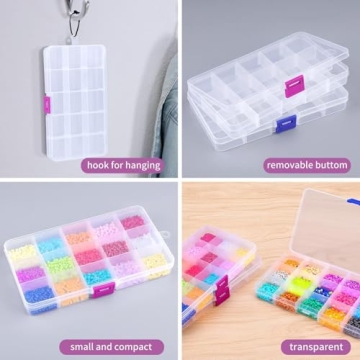 Opret 15 Girds Bead Organizer Set of 8, Compact Storage