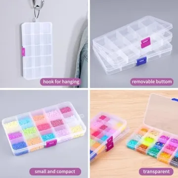 Opret 15 Girds Bead Organizer Set of 8, Compact Storage