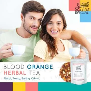 Simple Loose Leaf Blood Orange Herbal Tea - Caffeine-Free, Organic Loose Leaf Herbal Tea | Light & E...