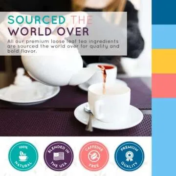 Simple Loose Leaf Blood Orange Herbal Tea - Caffeine-Free, Organic Loose Leaf Herbal Tea | Light & Earthy Citrus Flavor | All-Natural, Hand Packaged in USA, 4 oz