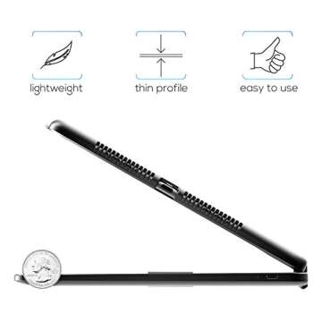 iPad Keyboard Case for 10.2 inch iPad 2021 9th & 8th & 7th Gen, Air 3, Pro 10.5 in 11 Colors - 10 Color Backlight, 7 Modes, 360° Rotatable, Slim Protective Cover, Apple Pencil Holder