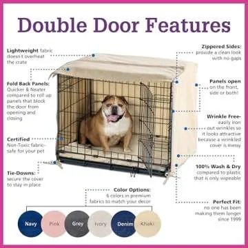 Pet Dreams Dog Crate Cover - Breathable Fabric Comfort