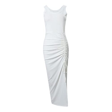Shop the Stylish Generic Q-471 White Sleeveless Dress for Women