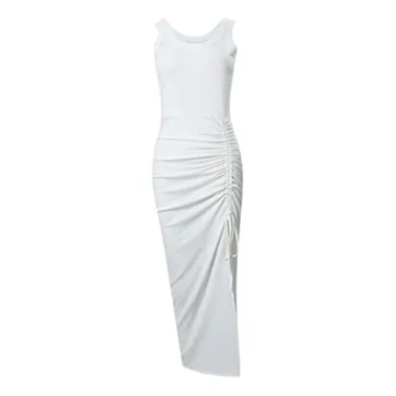 Shop the Stylish Generic Q-471 White Sleeveless Dress for Women