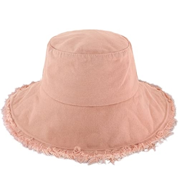 CHOK.LIDS Frayed Bucket Hats for Women Men Unisex Trendy Washed Cotton Floppy Wide Brim Boonie Outdo...