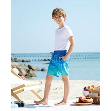 Cozople Boys Swim Trunks Compression Liner Swim Shorts Quick Dry Bathing Suit with Boxer Brief Swimw...