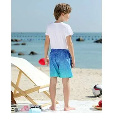 Cozople Boys Swim Trunks with Compression Liner Quick Dry