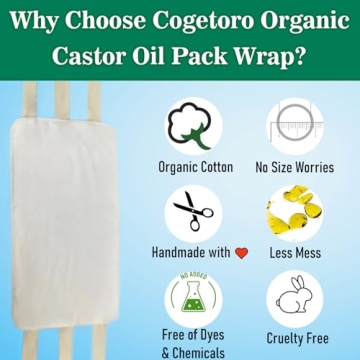 Castor Oil Pack Wrap - Organic Cotton, Adjustable, Reusable