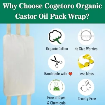 Castor Oil Pack Wrap - Organic Cotton, Adjustable, Reusable