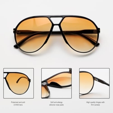 Stylish Retro Aviator Sunglasses for Men and Women