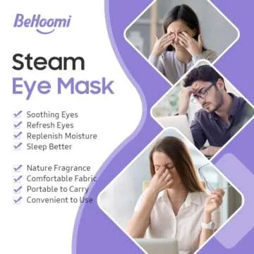 BeHoomi Steam Eye Mask: Self-Heating Eye Relaxation