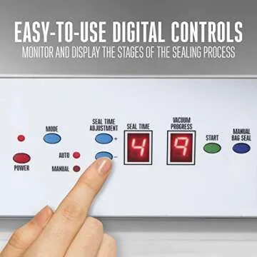 Weston Brands Vacuum Sealer Machine for Food Preservation & Sous Vide, Extra-Wide Bar for Sealing Bags up to 15" Wide, 935 Watts, Commercial Grade Pro 3000, Programmable LED Controls, Stainless Steel