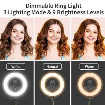 BoxWave Stand and Mount Compatible with Samsung Galaxy A12 - RingLight SelfiePod, Selfie Stick Extendable Arm with Ring Light - Jet Black