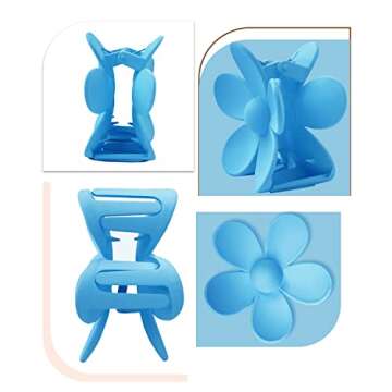 Flower Claw Clips for Hair Set of 8 – Strong Hold & Stylish