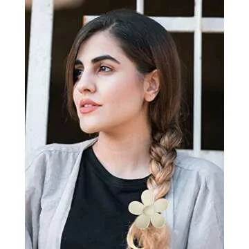 Flower Claw Clips for Hair Set of 8 – Strong Hold & Stylish