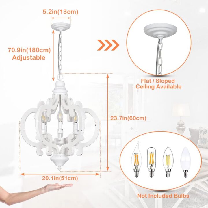 6-Lights Farmhouse Chandelier - Rustic Lighting Solution