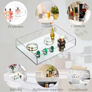 Elegant Bathroom Vanity Tray for Perfumes and Cosmetics