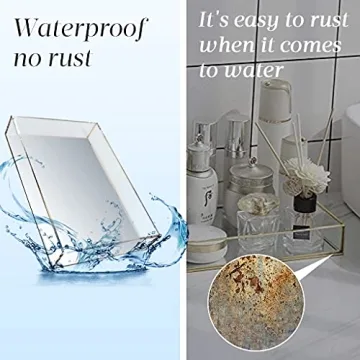 Elegant Bathroom Vanity Tray for Perfumes and Cosmetics