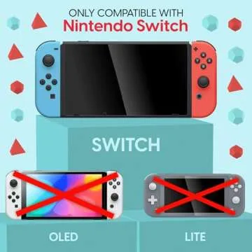 TalkWorks Screen Protector Compatible with Nintendo Switch Lite - Scratch, Crack, and Shatter Resistant-Ultra-Thin HD Touchscreen Tempered Glass, See-Through Cover & Easy Installation 2 Count (Pack of 1)