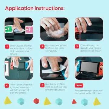 TalkWorks Screen Protector Compatible with Nintendo Switch Lite - Scratch, Crack, and Shatter Resistant-Ultra-Thin HD Touchscreen Tempered Glass, See-Through Cover & Easy Installation 2 Count (Pack of 1)