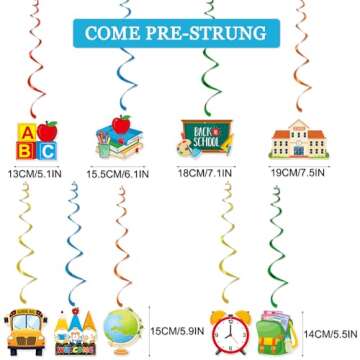 CAVLA Colorful Glittery First Day of Kindergarten Banner