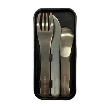 6 Pack Bags Stainless Steel 4-Piece Travel Utensils - Eco-Friendly, Convenient and Durable Cutlery S...