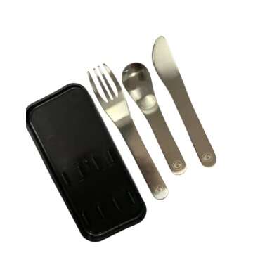 6 Pack Bags Stainless Steel Travel Utensils Set for Eco-Friendly Dining