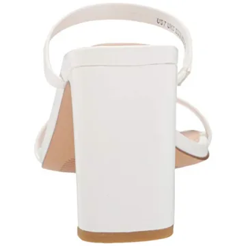 The Drop Women's Avery White High Heel Sandals Elegant Comfort