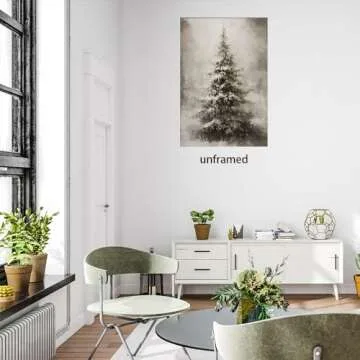Buy WAYUWGAN Vintage Christmas Pine Tree Wall Art Online