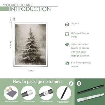 Buy WAYUWGAN Vintage Christmas Pine Tree Wall Art Online