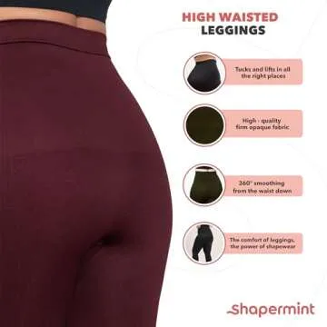 SHAPERMINT High Waisted Compression Leggings for Women