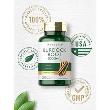 Carlyle Burdock Root Capsules | 1000 mg Non-GMO Formula