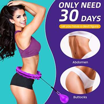 Smart Fitness Circles for Fun Weight Loss, Custom Fit 30 Knots, Home Workout Tool